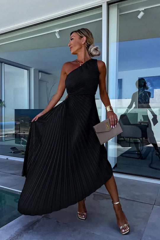 One-Shoulder Cocktail Dress - Momo