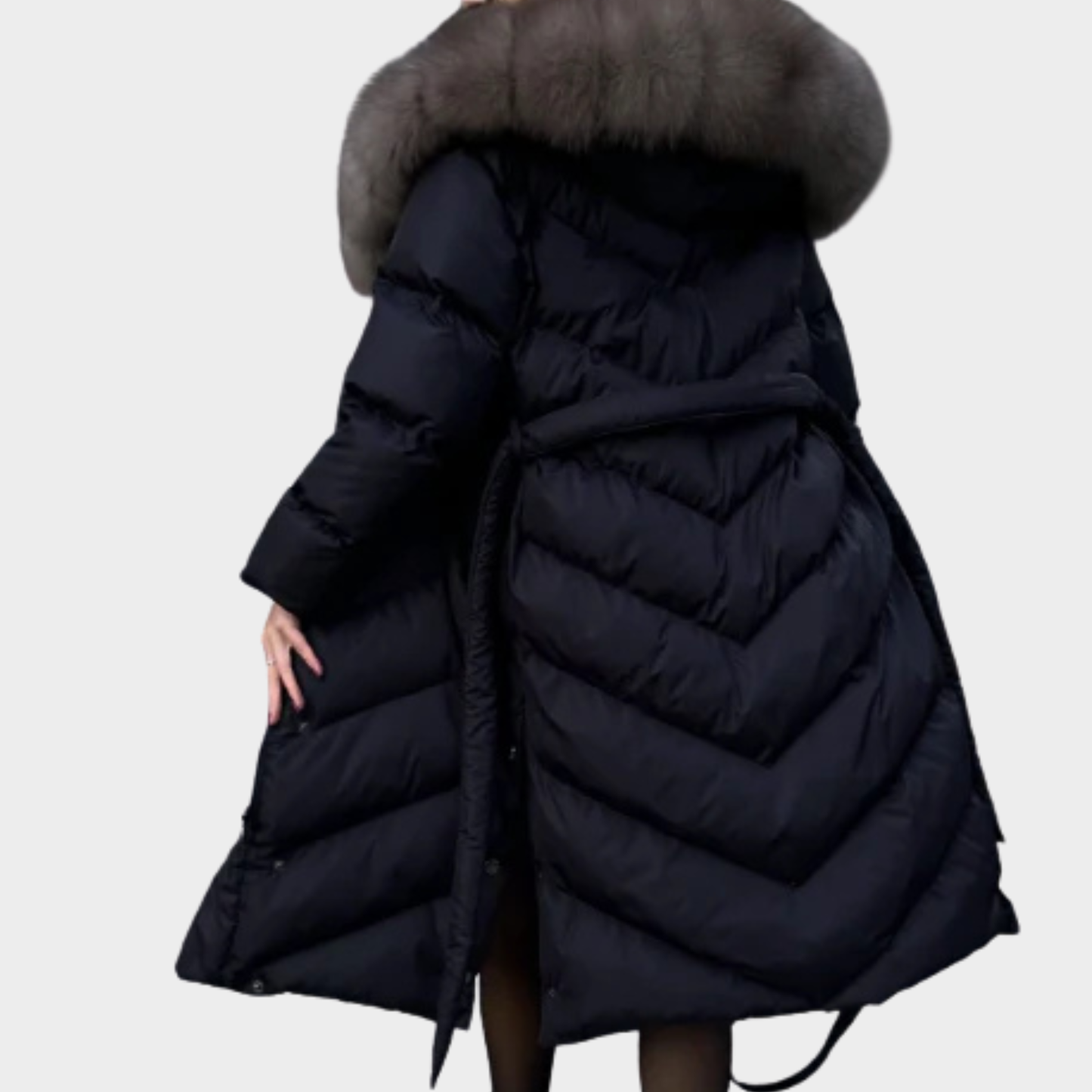 Winter coat with fur collar - Christina