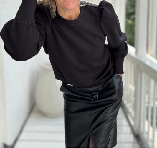 Scuba Puff Sleeve Sweater