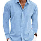 Men’s Long Sleeve Linen Shirt