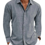 Men’s Long Sleeve Linen Shirt