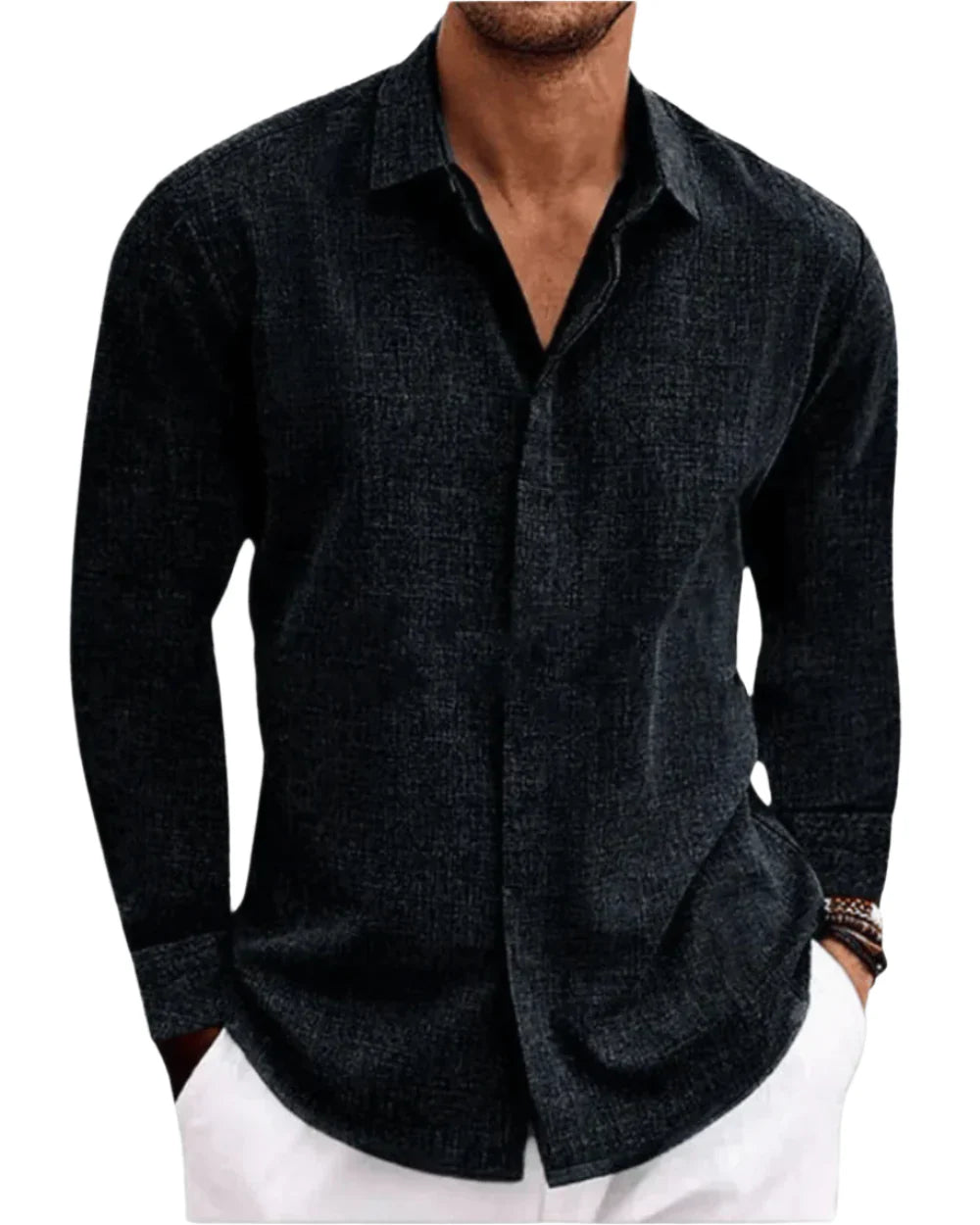 Men’s Long Sleeve Linen Shirt