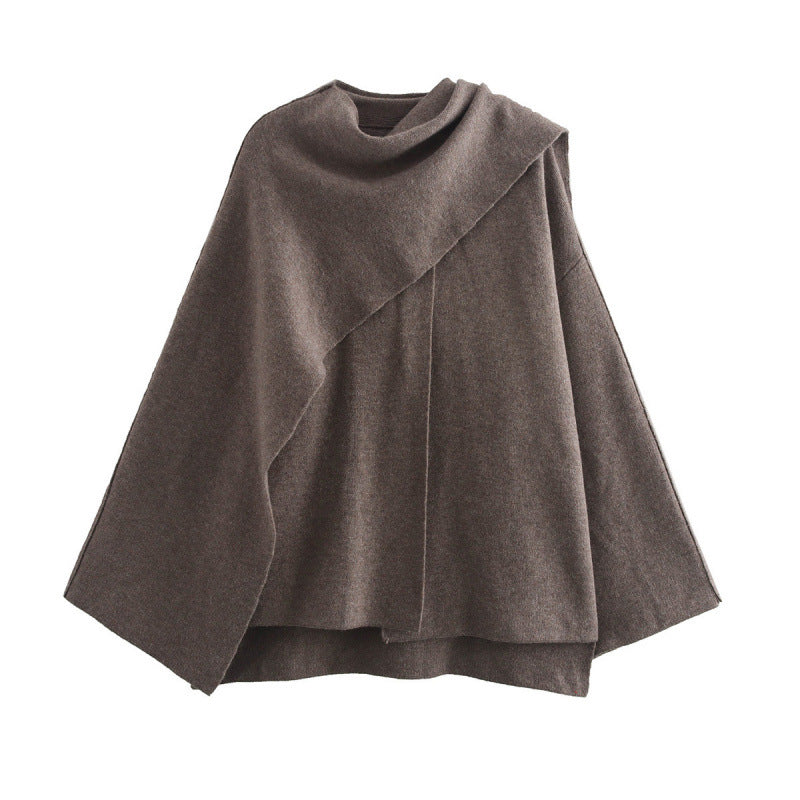 Ladies’ Draped Knit Poncho