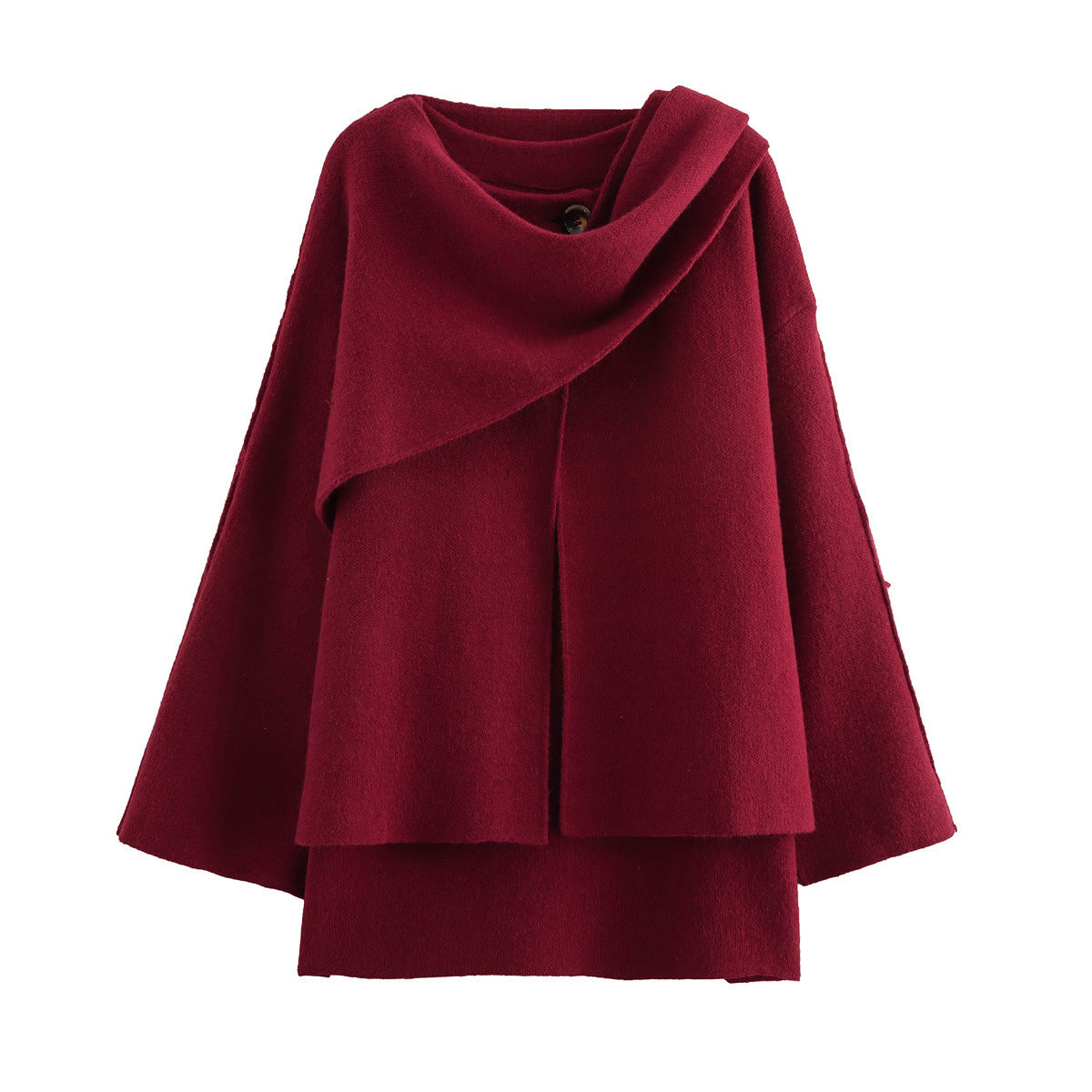 Ladies’ Draped Knit Poncho