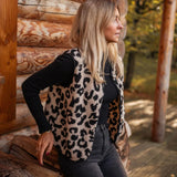 Ladies’ Leopard Print Teddy Gilet