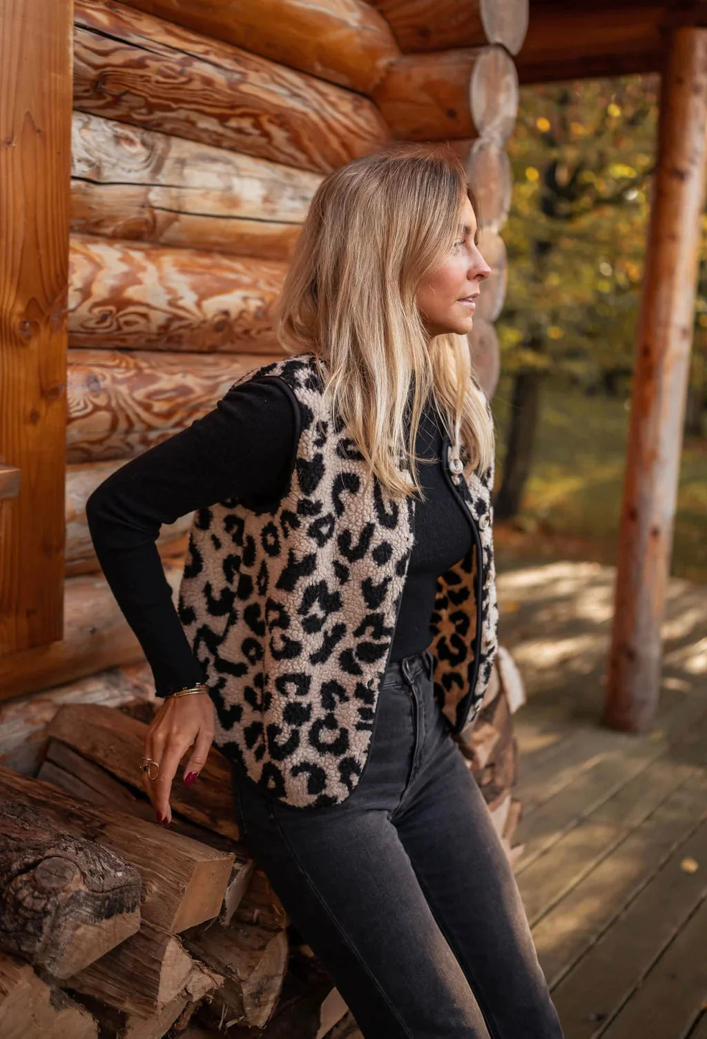 Leopard Print Vest - Eve