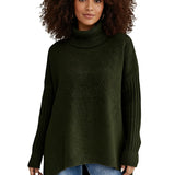 Ladies’ Long Roll Neck Jumper