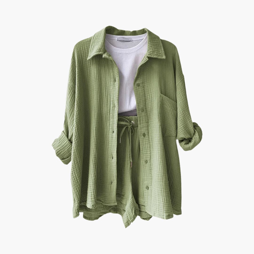 Cotton Lounge Set - Kelly