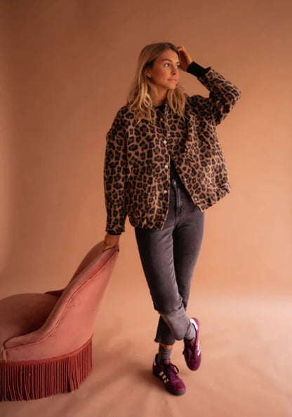 Leopard Print Bomber Jacket - Lola