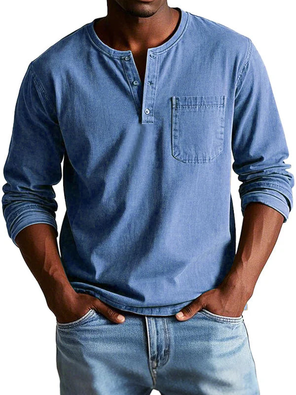 Men’s Vintage Henley Shirt