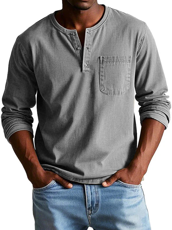 Men’s Vintage Henley Shirt