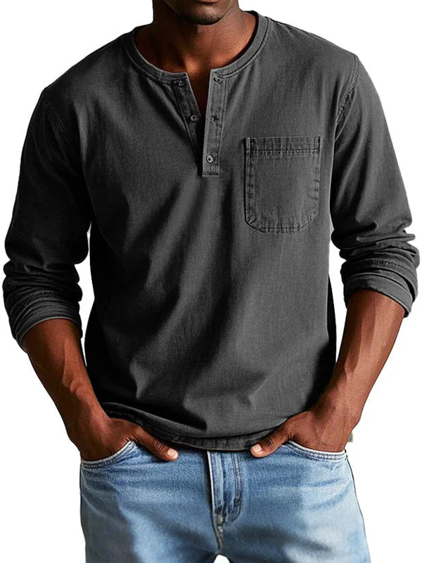 Men’s Vintage Henley Shirt