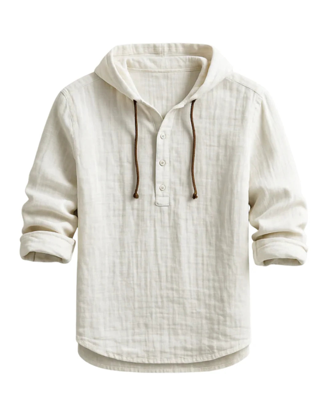 Men’s Linen Hooded Shirt