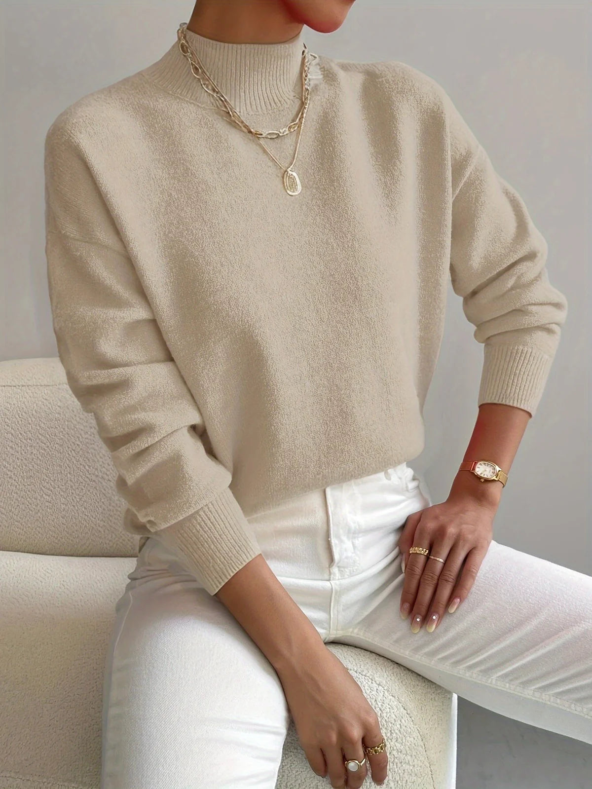 Women’s Knit Roll Neck Jumper