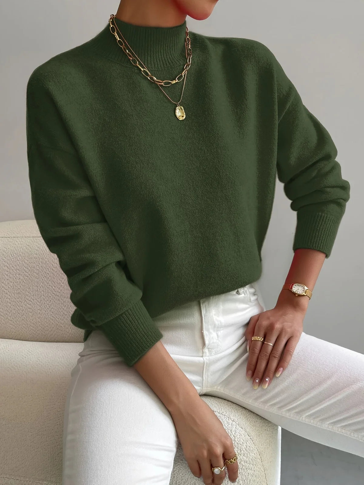 Women’s Knit Roll Neck Jumper