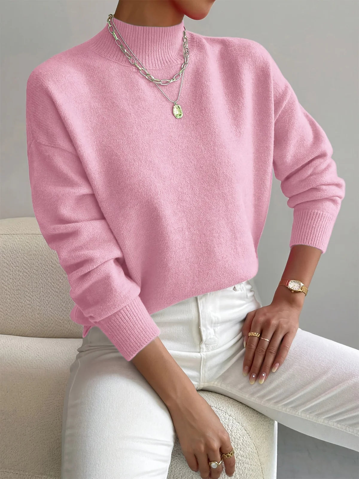 Women’s Knit Roll Neck Jumper