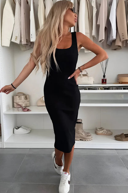 Comfortable Midi Dress and Vest - Malu