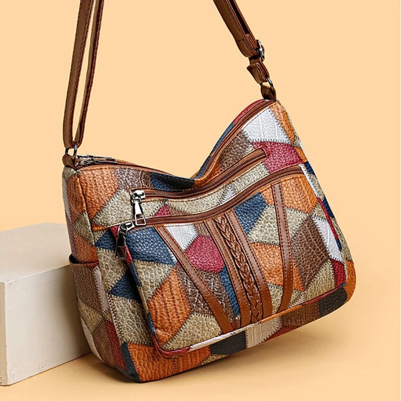 Mosaic Leather Handbag - Marysol