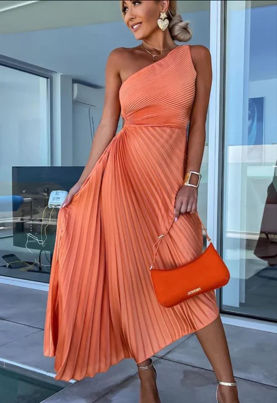 One-Shoulder Cocktail Dress - Momo