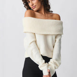 Ladies’ Off Shoulder Knit Jumper