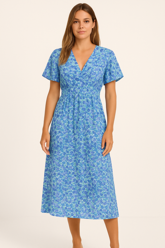 Maxi Dress with Floral Pattern - Lara