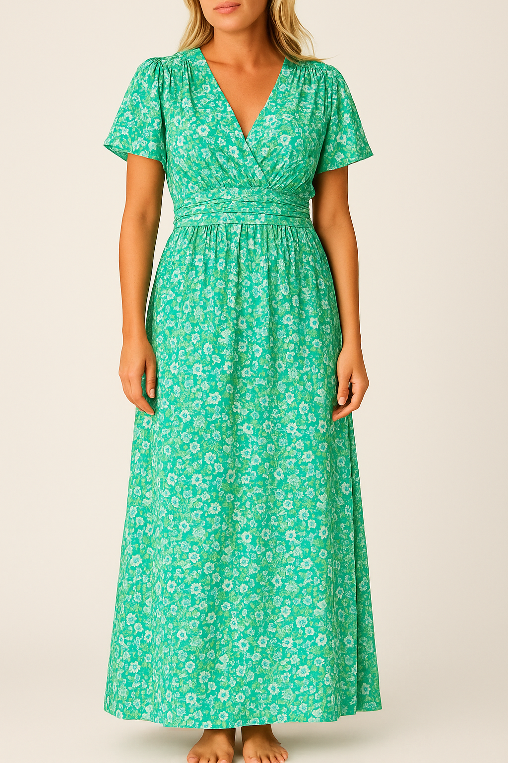Maxi Dress with Floral Pattern - Lara