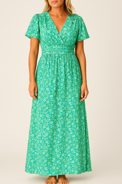 Maxi Dress with Floral Pattern - Lara
