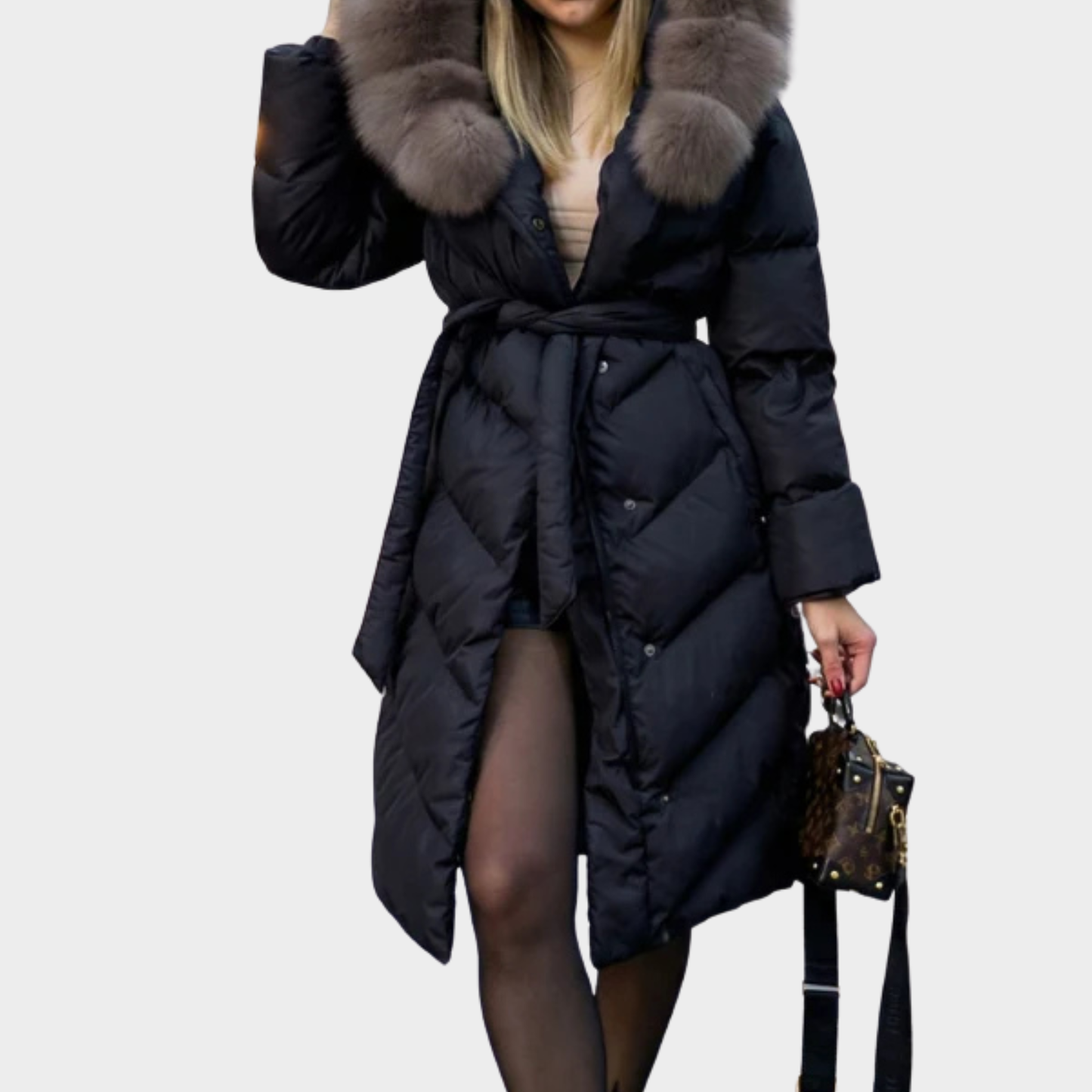 Winter coat with fur collar - Christina