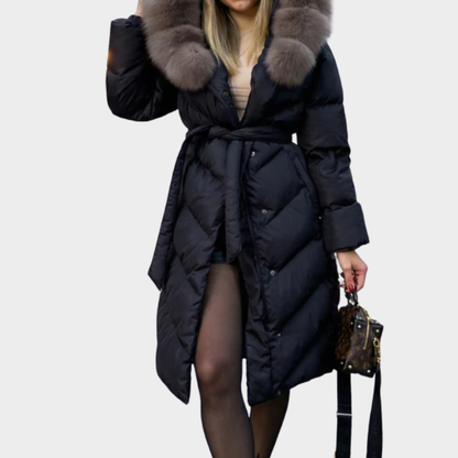 Winter coat with fur collar - Christina